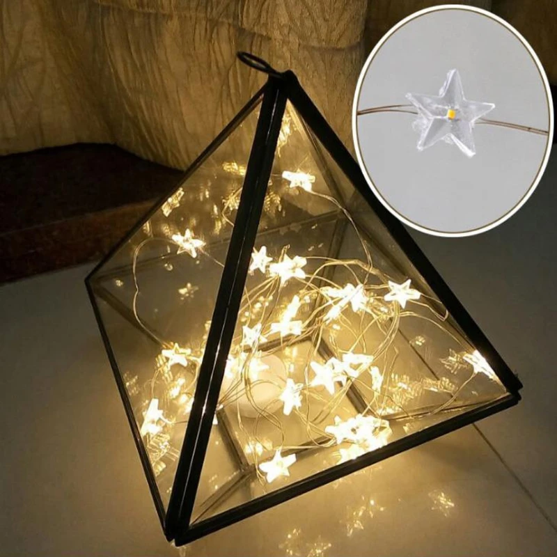 

30 LED Waterproof Stars Copper Wire Fairy String Lights Battery Operated Xmas Wedding Decor Dropshipping