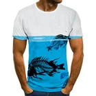 Мужская футболка с коротким рукавом, с 3D-принтом, свободного покроя