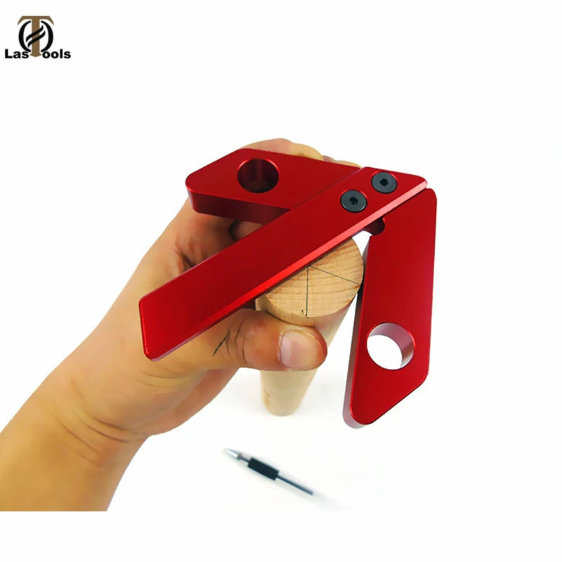 

1pc 45/90 Degree Right Angle Line Gauge Carpenter Round Heart Ruler Gauge Woodworking Center Scriber Woodwork Measuring Tool