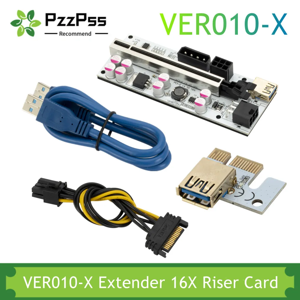 

Адаптер PzzPss для майнинга, USB 3,0, PCI-E Райзер VER 010 Express 16X