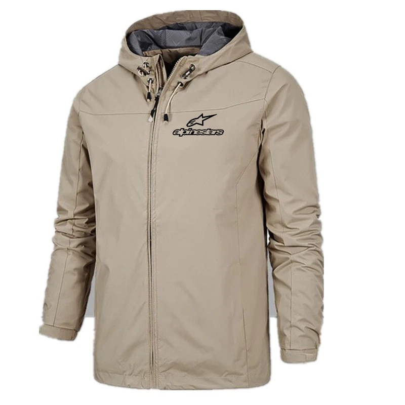 

2021 Fashion New Men's Waterproof Jacket Hooded Jacket Men's Outdoor Rock Climbing Windbreaker Windproof Spring and Autumn Set