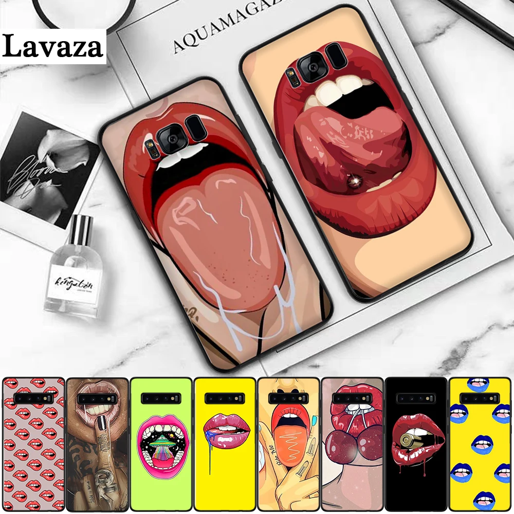 101A Girl red Lips Kiss Silicone Case for Samsung S6 S7 Edge S8 S9 S10E S10 Lite S20 Ultra Plus | Mobile Phone Cases &amp Covers