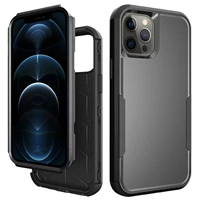 heavy duty armor shockproof case for iphone 11 12 mini 13 pro max xs xr x 8 7 6 6s plus 3 layers tpu pc protective back cover