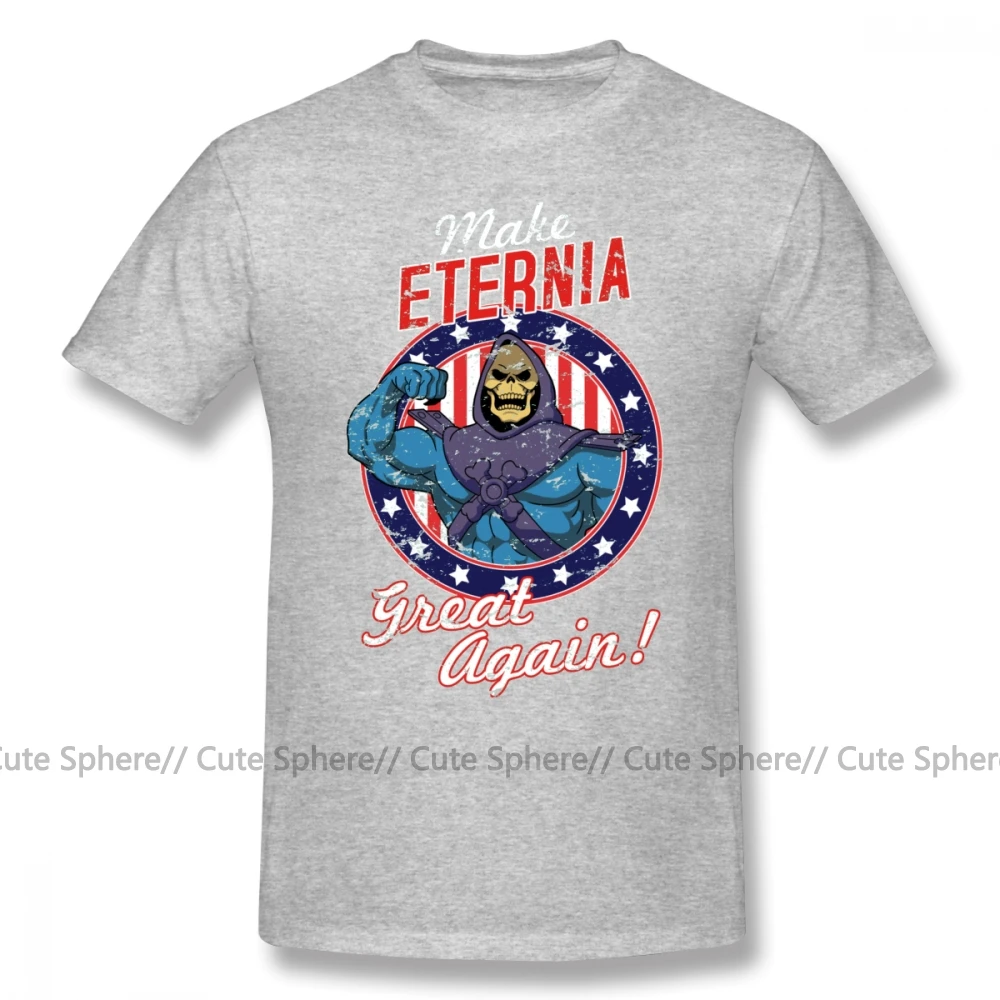 Футболка MAKE ETERNIA GREAT AGAIN, футболка с рисунком из 100 хлопка, Классическая мужская футболка 4xl - Цвет: Gray