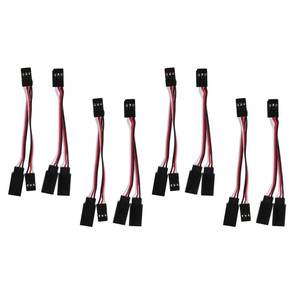 

8x 4in 2 In 1 Y Shape Wire Harness Cable Line JR Plug For Futaba JR Servo