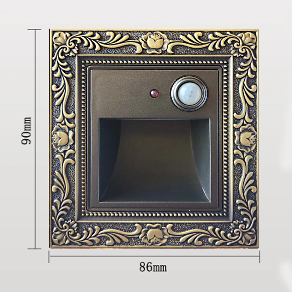 Лестничный светильник настенный светодиодный 3W ступенчатая лампа Настенная +