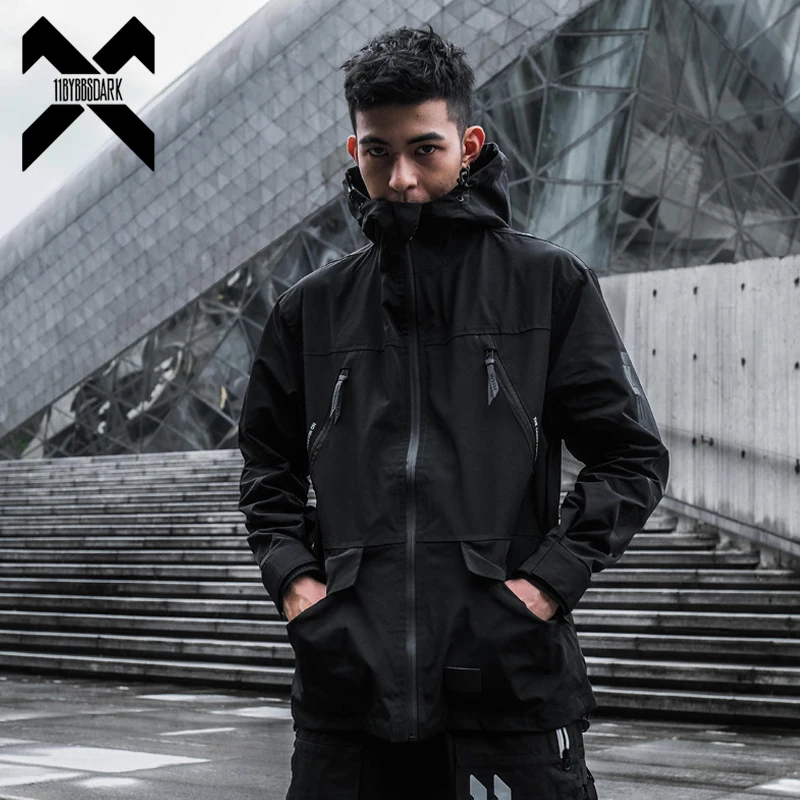 Мужская тактическая ветровка, черная водонепроницаемая куртка-карго, весна 2023