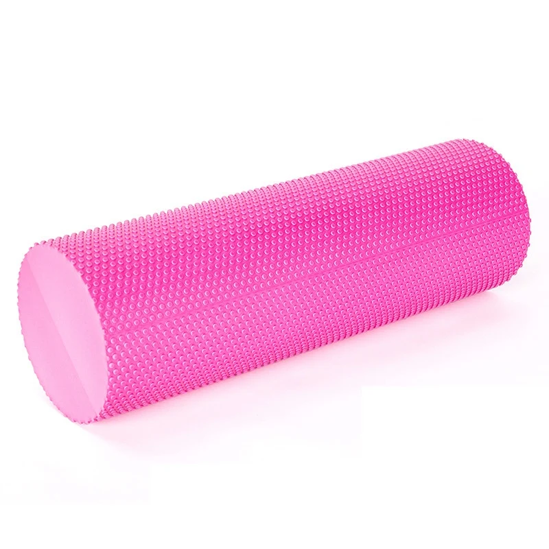 Pink 45cm Горячие блоки йоги EVA пенный валик для йоги фитнес, Пилатес массаж триггерной точки ролик для фитнеса прибор для занятия йогой расслабление мышц - Цвет: Pink 45cm