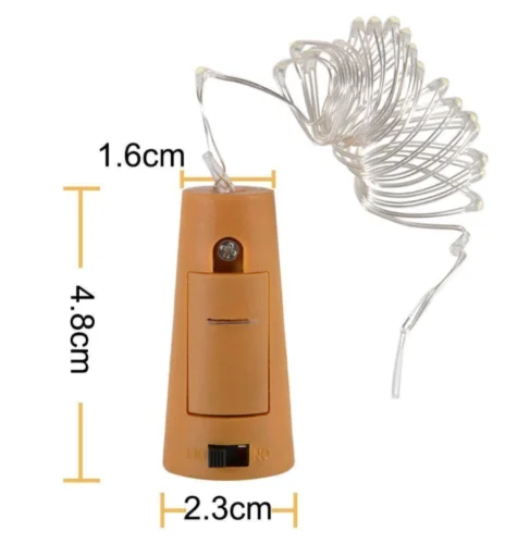

1m / 2m/3m DIY LED light String Battery-powered cork bottle light Christmas Party Garland Decoration Light Bar
