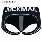 Трусы-стринги JOCKMAIL мужские, пикантное нижнее белье без дна, стринги, Короткие трусы-танга, с открытой спиной, с открытой промежностью