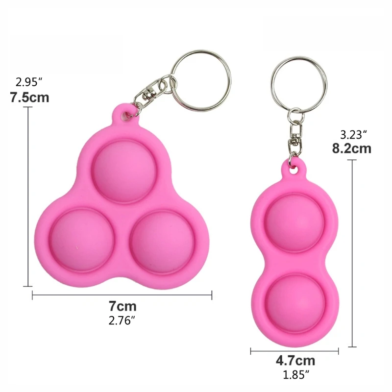 

Simple Dimple Toy Stress Relief Hand Fidget Toys Keychain For Kids Adults Anxiety Autism Pressure Reliever Keychains