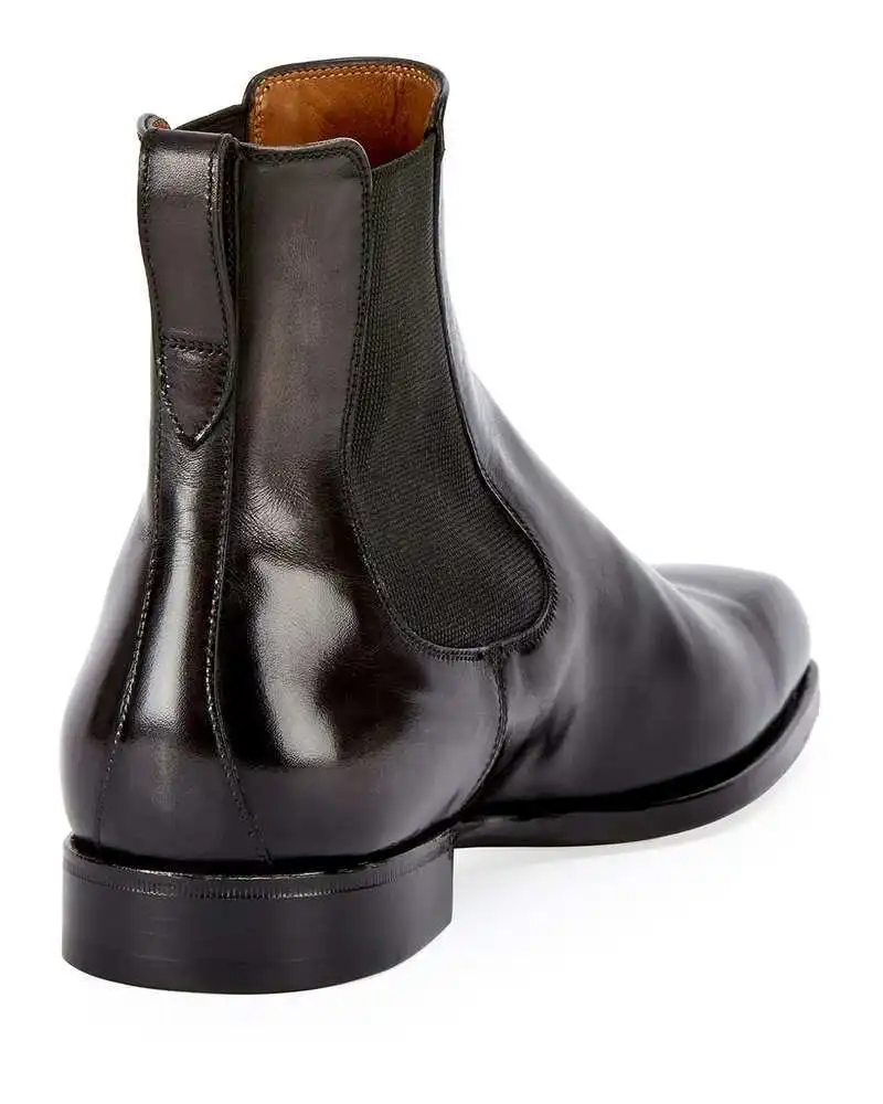 

Men's Boots New Fashion Pu&Suede Leather Slip-on Ankle Shoes Low Heel Boots Casual Classic Retro All-match Chelsea Boots TV804