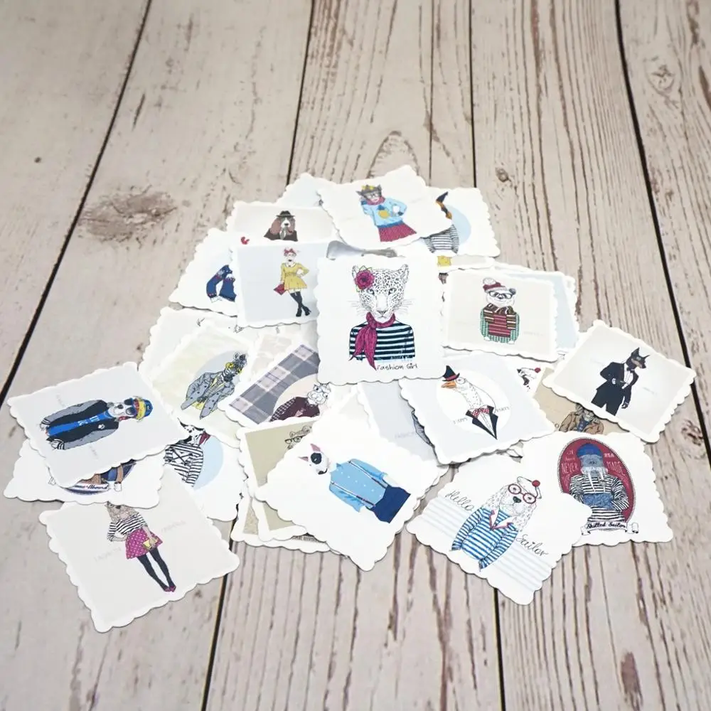 42 шт. водонепроницаемые наклейки с крутыми животными сделай сам Канцтовары