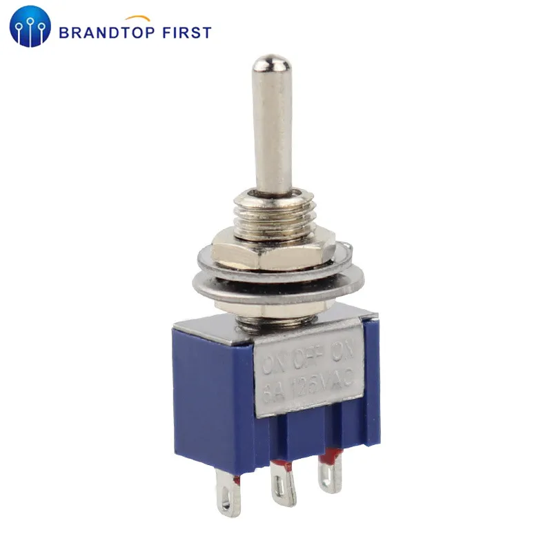 2 шт. запирающий переключатель выключатель 6A 125V MTS-102 103 мини 3PIN ON-ВКЛ-ВЫКЛ-на