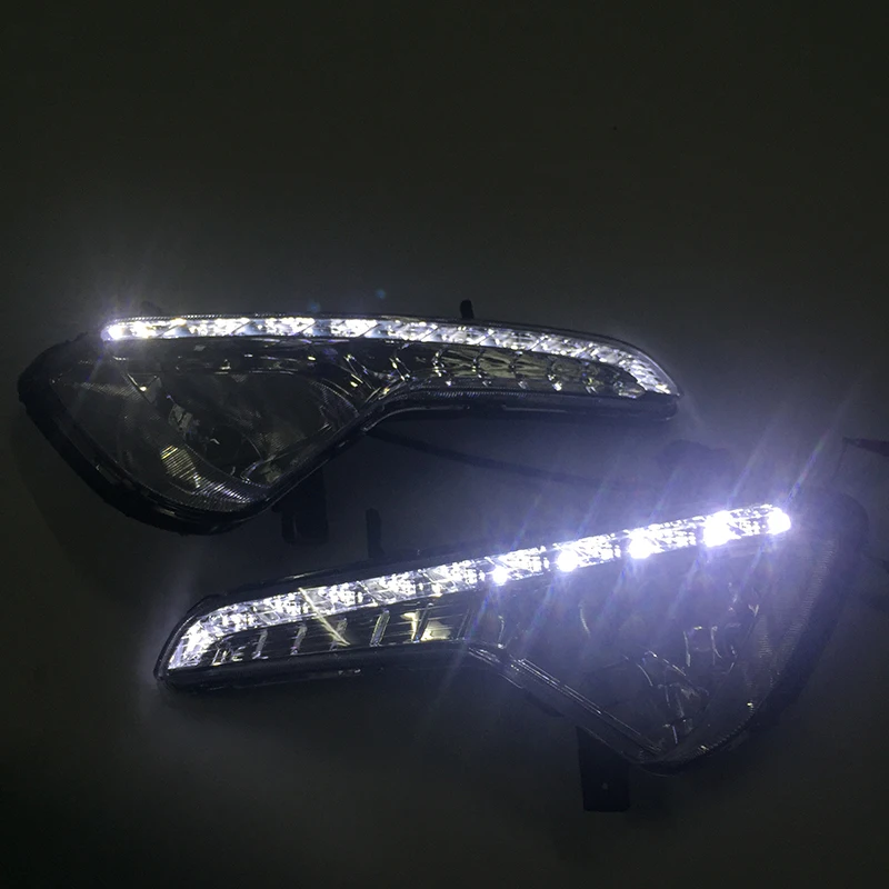 Светодиодсветодиодный дневные ходовые огни из АБС пластика 2 шт. 12 В DRL подходит