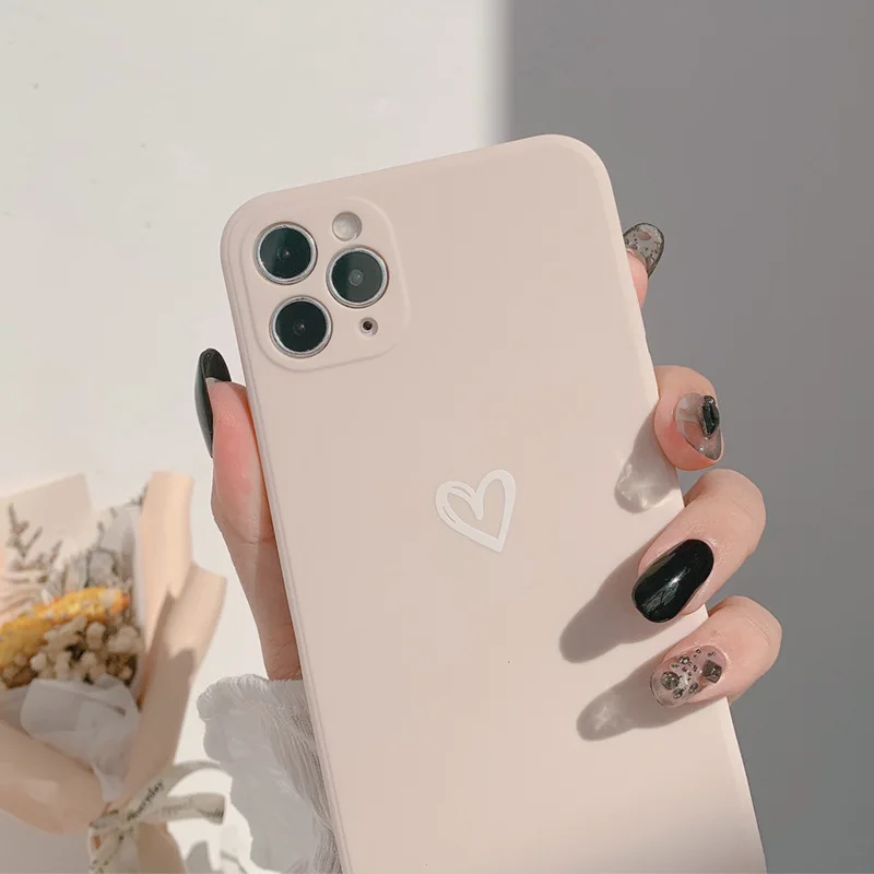 

Love Couple Silicone Soft Phone Case For iPhone 7 8 Plus 2020 SE 8Plus X XR XS Max 11 11Pro Max 12 12Pro Max Pro Mini Case Bag