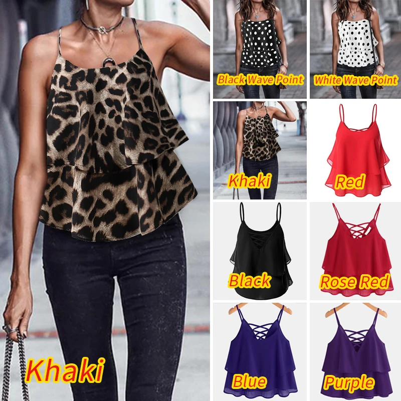 Майка Celmia женская с оборками повседневный пикантный прозрачный шифоновый топ