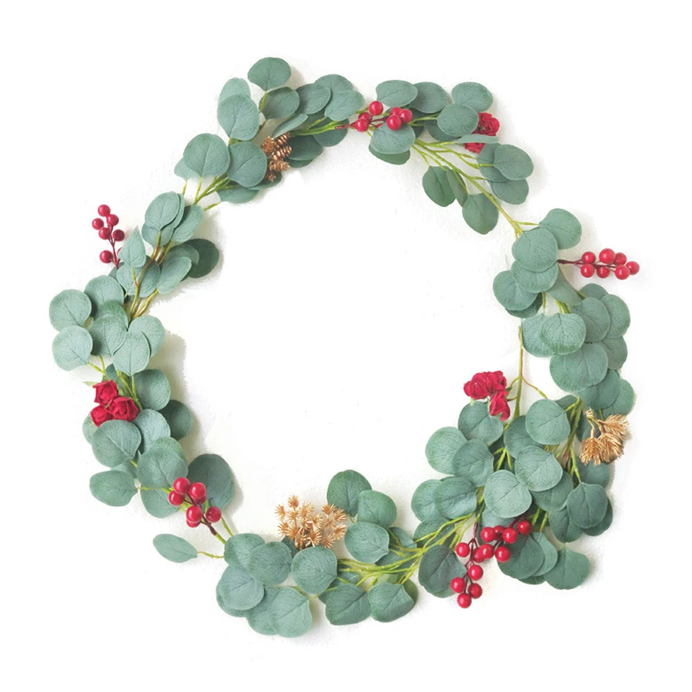 

2M Artificial Green Eucalyptus Vines Rattan Artificial Plants Flowers Ivy Fake Wreath Wall Decor Christmas Wedding Decoration