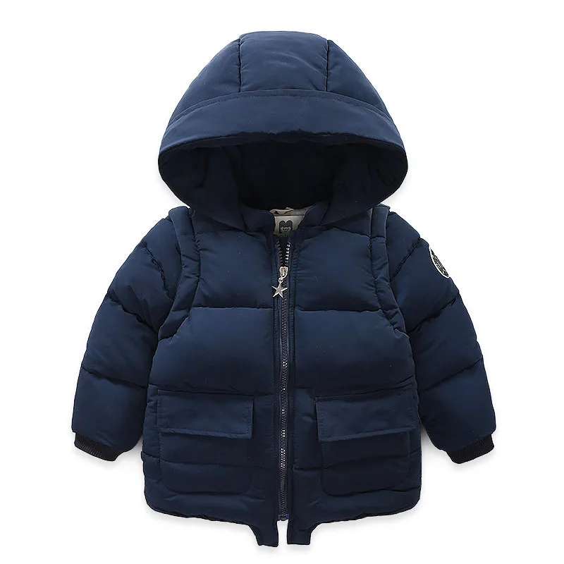 Зимняя куртка для мальчиков детская верхняя одежда маленьких Детское пальто