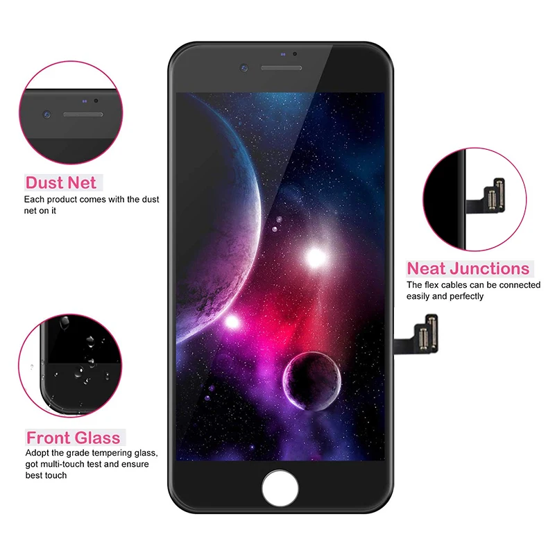 AAA + ЖК экран Replaceme для iPhone 7 дисплей в сборе дигитайзер без битых пикселей с 3D