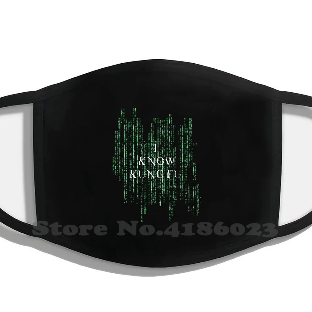 

I Know Kung Fu - Matrix модные хлопковые маски для рта Matrix I Know Kung Fu боевые искусства The Matrix Has You Wake Up