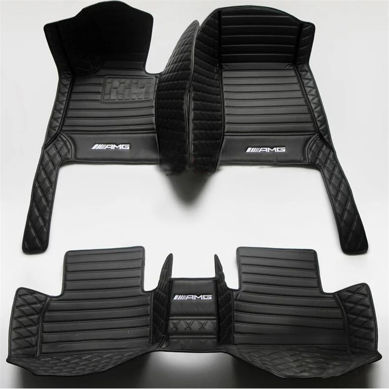 

1998-2021 Mercedes Benz logo C-class Two-color car floor mats C200 C180 C300 W204 W205 W203 W202 1998-2020 2019 2018 2017 2020