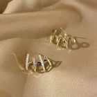 Женские винтажные серьги-клипсы с четырьмя когтями, в форме когтей