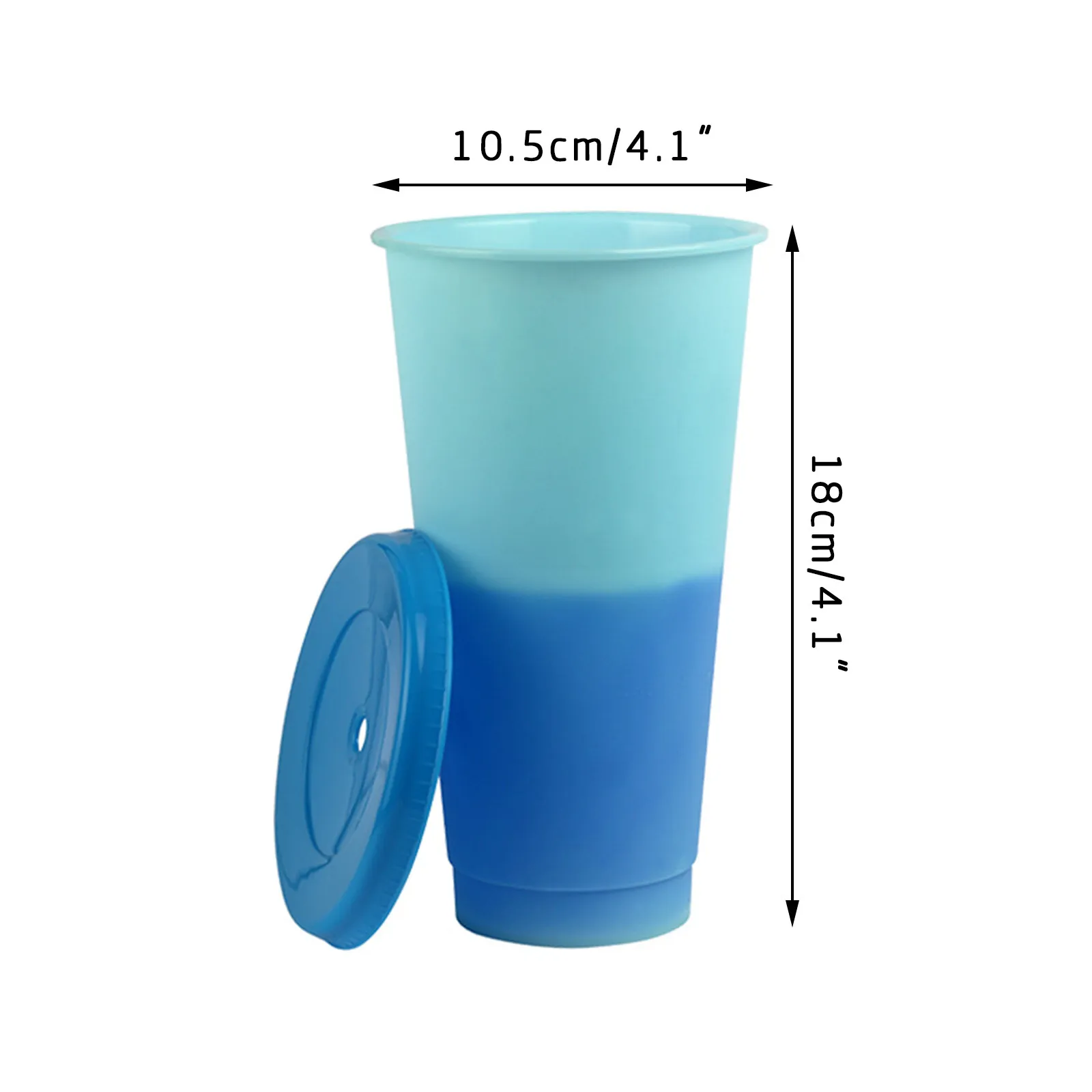

2021 New 710ml Creative Color Changing Plastic Water Cup With Temperature Sensing Body 5pc Household Tools