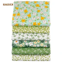 cotton printed fabric twill colthgreen floral calicofor diy quilt sewing babychild clothes bedsheet textile material by meter
