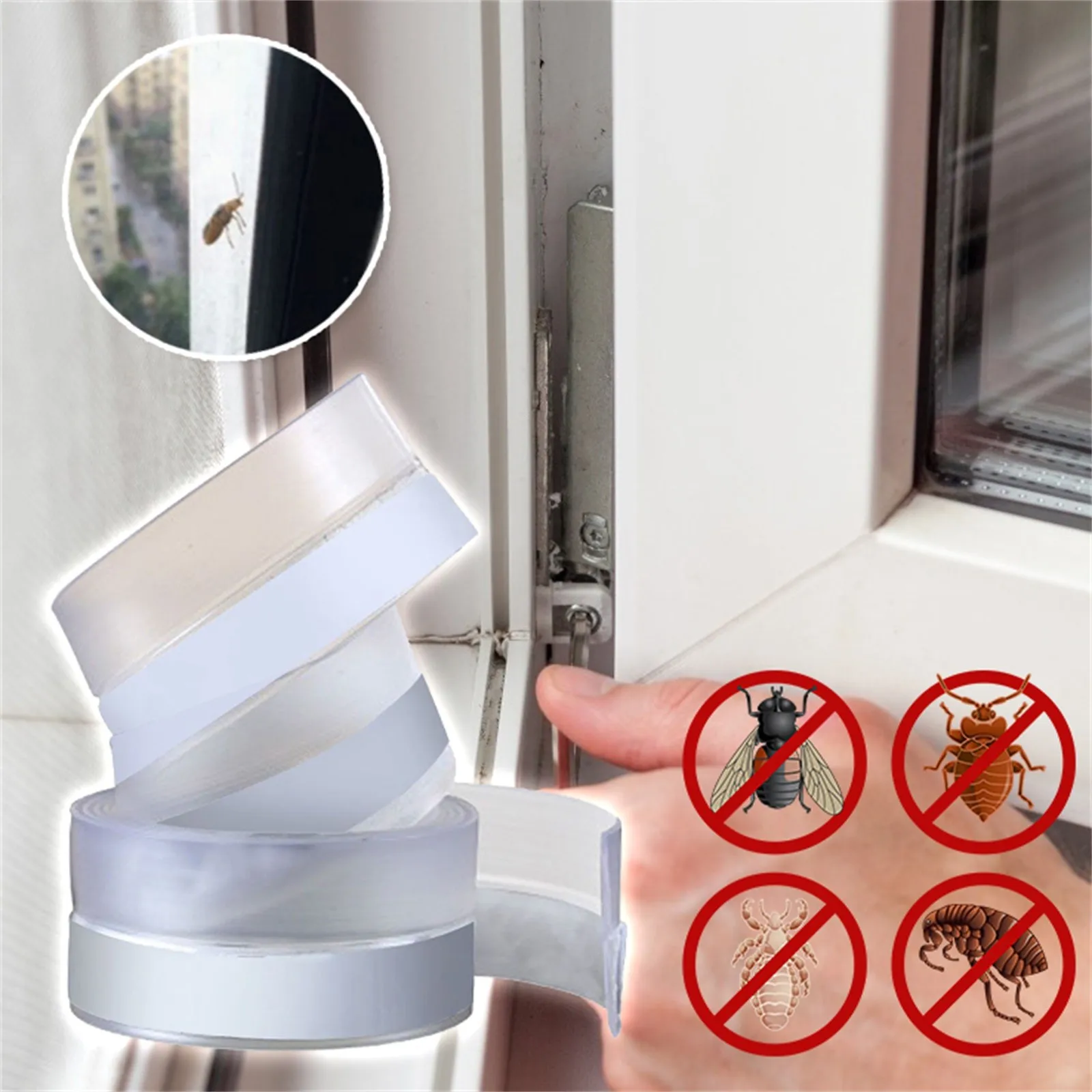 Прозрачная ветрозащитная уплотнительная полоса силиконовая Звукоизоляционная