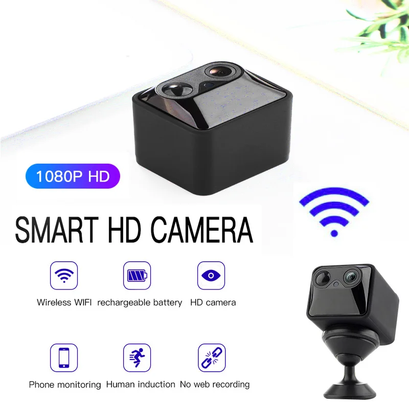 

1080P HD мини беспроводная Wi-Fi камера ночного видения мобильный мониторинг ip-камера пик индукция низкая мощность домашняя видеокамера