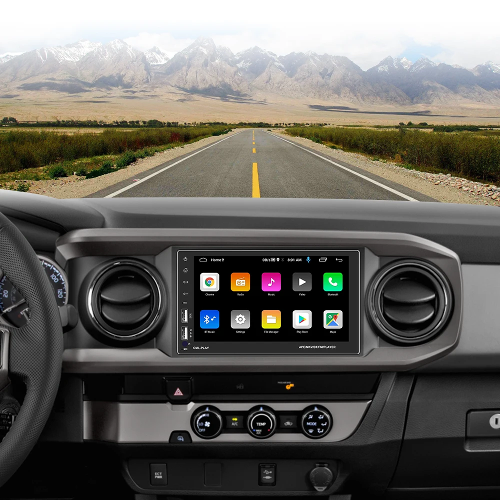 Автомагнитола Podofo универсальная мультимедийная система на Android с 7 &quotэкраном GPS Wi