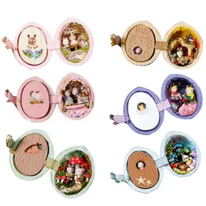 Миниатюрный Кукольный дом сделай сам, деревянная мебель, кукольный дом, коробка, идея театра, художественные подарки 090B