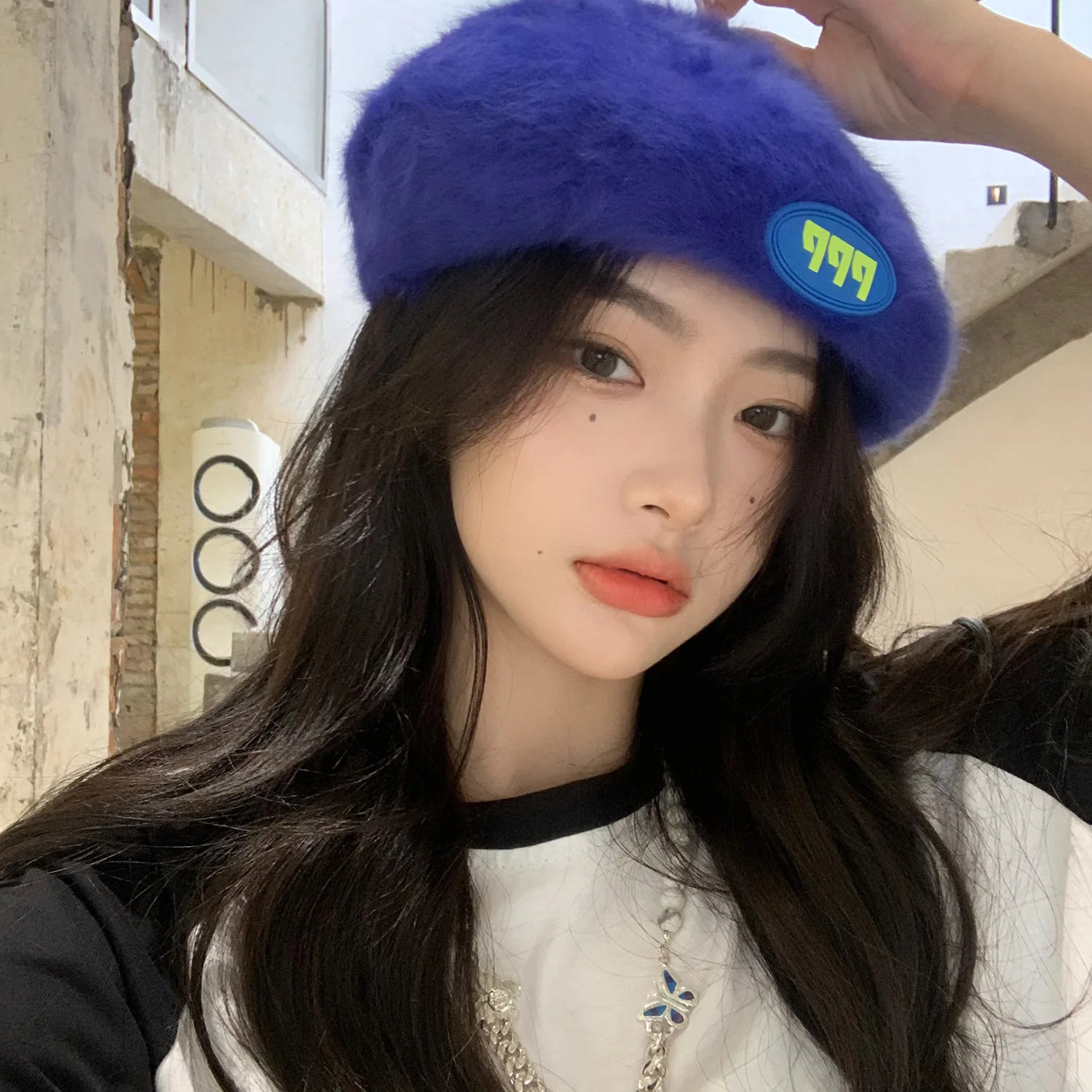 

Winter New Fashion Hat Beret Girl Cute Hats for Women Women's Woman Caps Apparel Accessories Beanie Cap Mushroom Hat Kpop