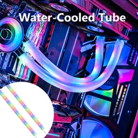 2x computer water cooling pipe rigid tube argb led cpu gpu water cooler system argb led light tube hard horse pipe