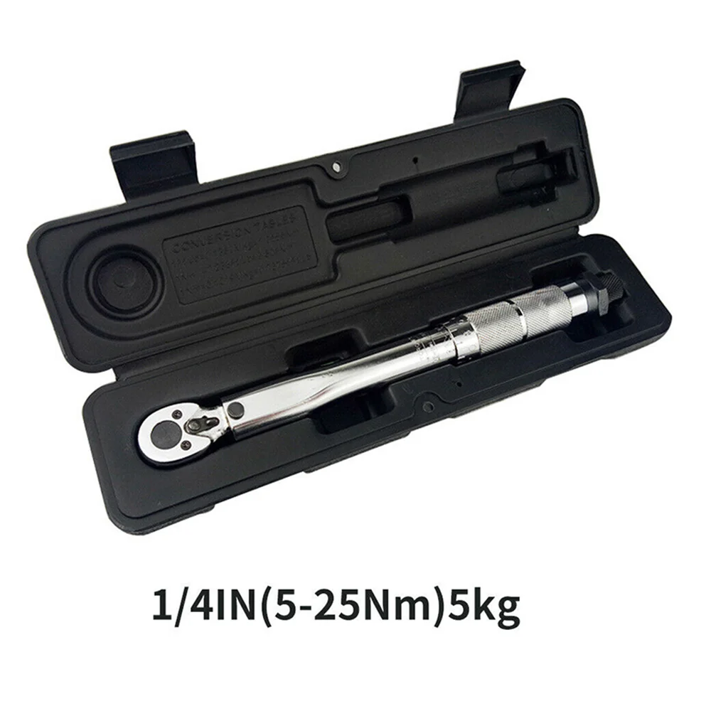 

New Anti-Skid Torque Spanner 1/4 Inch 5-25NM Torsion Wrench Adjustable Torque Wrench Handheld Spanner Repairing Tool