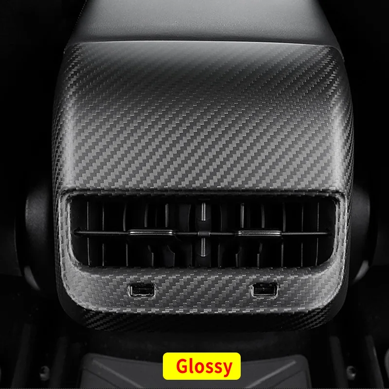 Matte Carbon 1pcs Air outlet panel for Tesla model 3 accessories/car accessories model 3 tesla three tesla model 3 carbon/accessoires - Название цвета: Matte Carbon 1pcs