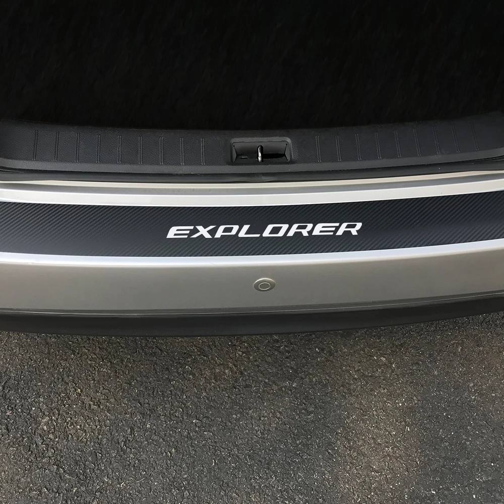 90*8 см углеродного волокна заднего бампера протектор наклейки для Ford Explorer