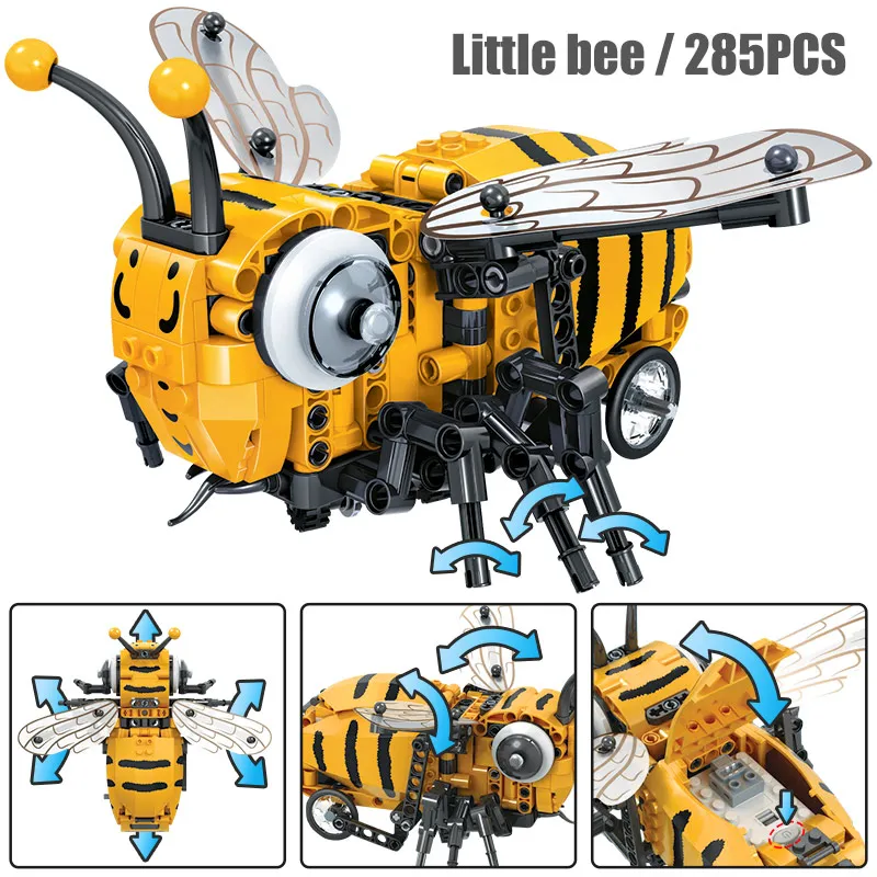 

ERBO Creator Simulated Insect DIY Electric City Building Blocks Technic MOC Model Building Bricks sets Toys for Chidren Gifts