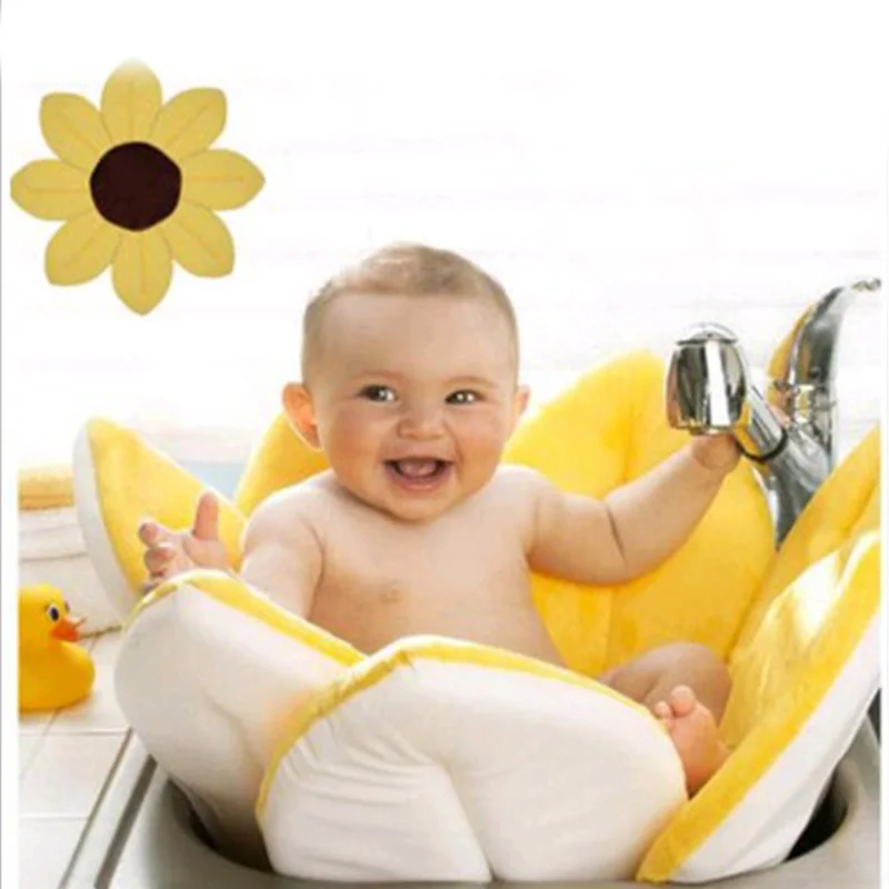 Новорожденный ребенок ванна складной Цветущая Ванна цветок Цветущий коврик с