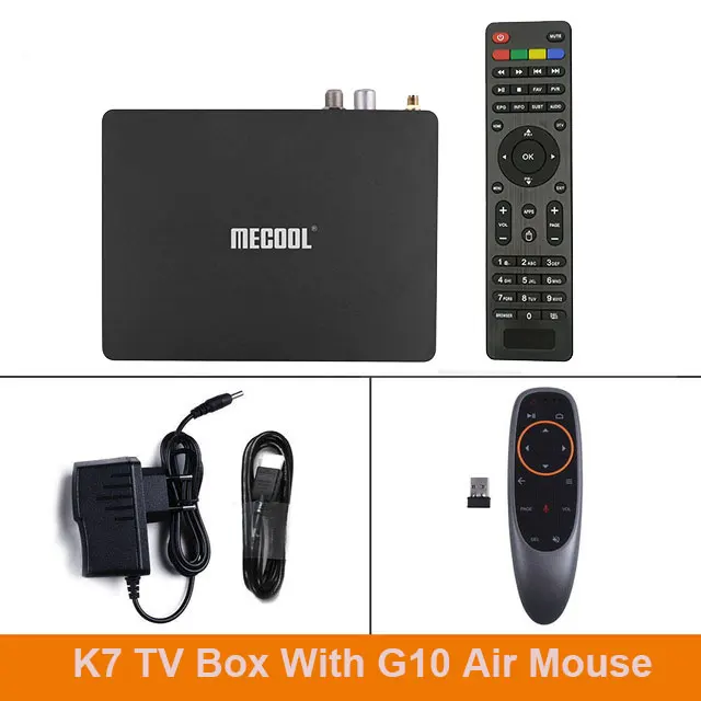 K7 TV BOX G10 Mecool K7 tv Box Amlogic S905X2 DVB T2 DVB S2 DVB C 4 Гб DDR4 64 Гб rom Android 9,0 двойной WiFi светодиодный антенна дисплея телеприставка - Цвет: K7 TV BOX G10