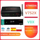 Спутниковый ресивер GTMEDIA V8X H.265 DVB S2 S2X Buildin Wifi CA слот Scart ТВ-приставка GT MEDIA V7S 2X с Usb Wifi Freesat v7