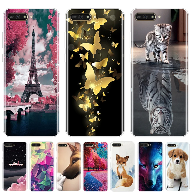 Чехол для телефона Huawei Y3 Y5 Y6 Y7 2017 II Pro Силиконовый ТПУ мягкий милый чехол с