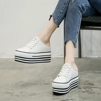 platform women trainers new wedges shoes for women chunky sneakers black casual shoes woman white sneakers thick soled slippers