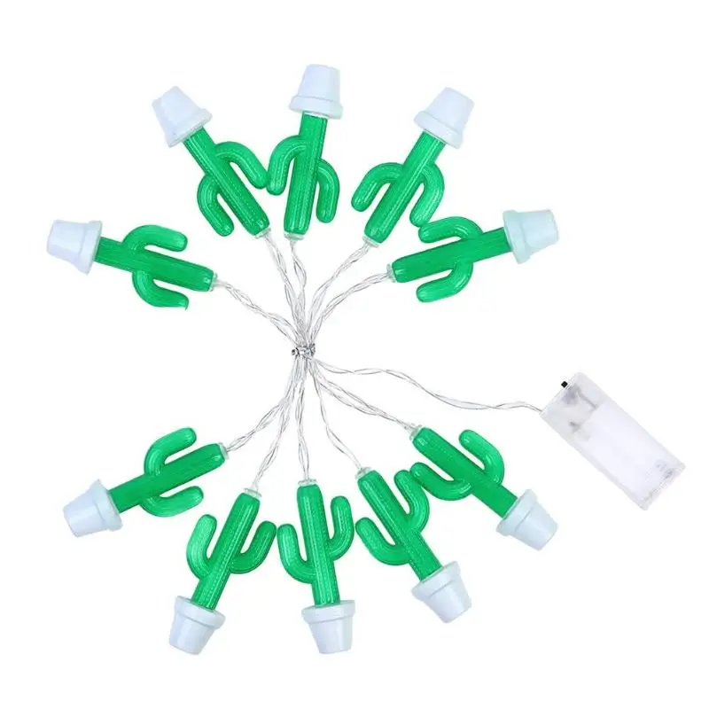 10LED лампа гирлянда кактус форма медный провод Рождество открытый KTV бар ночной