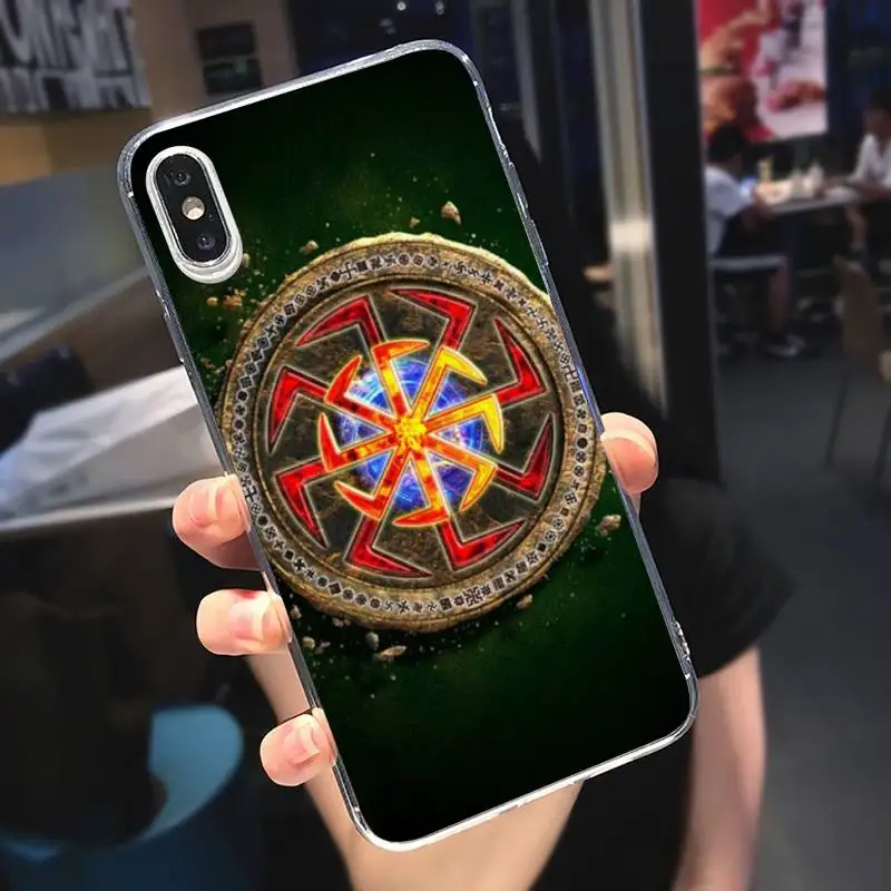 

Slavic Viking symbol Kolovrat Phone Case Transparent for iPhone 6 7 8 11 12 s mini pro X XS XR MAX Plus