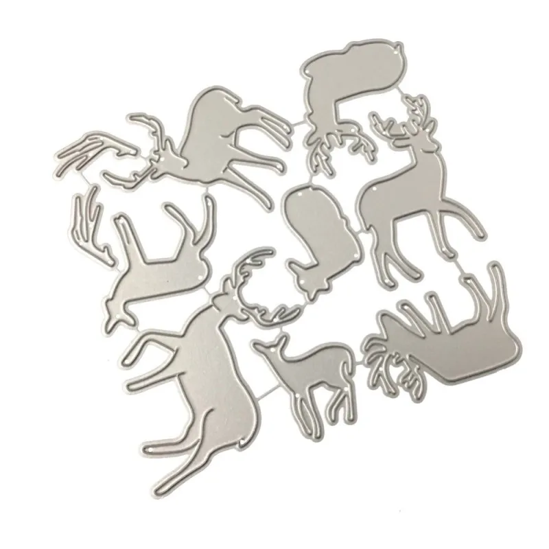 

Deer Sets Christmas Cutting Dies Animals Frame Metal Stencil Die Cut Scrapbooking Embossing Stamps And Dies 2022 New Craft
