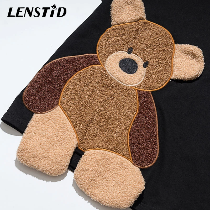 Мужская футболка с вышивкой LENSTID в стиле хип-хоп | одежда