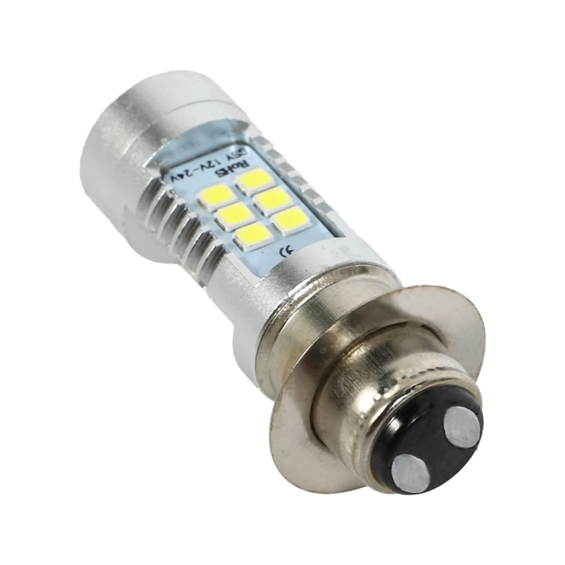 2X H6 однокоготный мотоцикл 3030 21SMD светодиодный налобный фонарь лампа 1200 лм белый 21