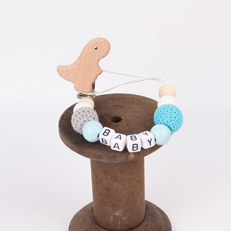 

3 Pcs/Set Baby Pram Pendant Rattle Pacifier Chain Clip Bracelet Infants Shower Gifts Wooden Teether Nursing Chewing Toys